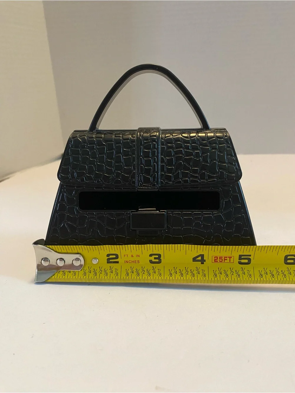 Post it Notes Black Purse Holder Dispenser for Desk 3.5” X 3.5” For Notes
